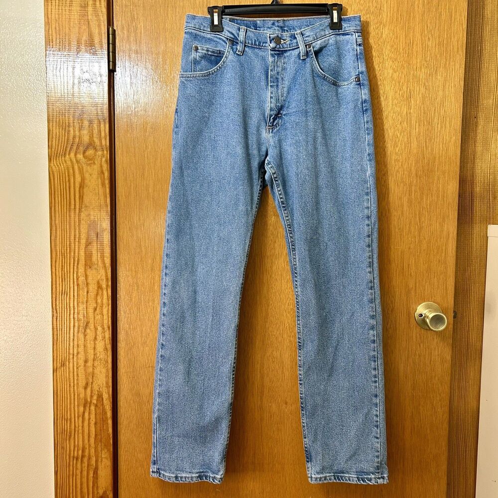 Wrangler Five Star Flex 32x32 Blue Jeans Light Wash Regular Fit Men’s Pants